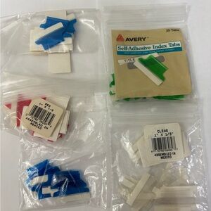 Lot of Insertable Tabs Permanent Self-Adhesive Printable Index Tab Inserts